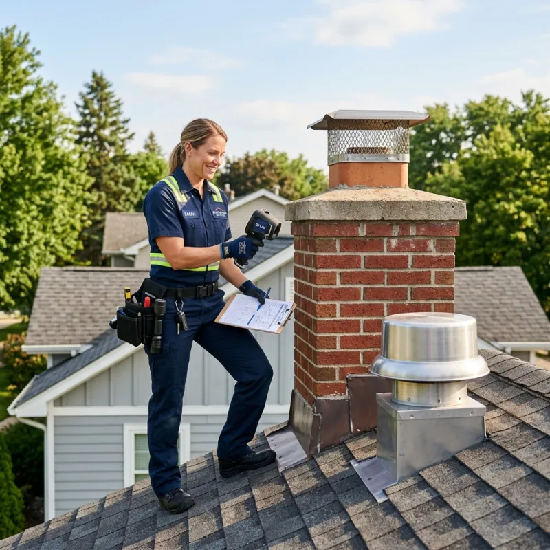 Technician removing a deceased bird from an indoor space in Point Wilson